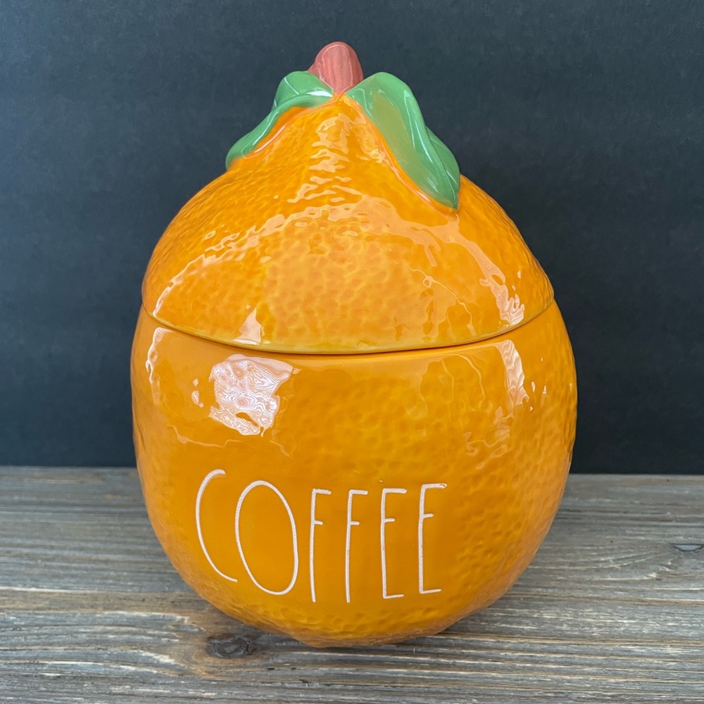 Rae Dunn Orange Coffee Canister Summer 2022 Artisan by Magenta NEW